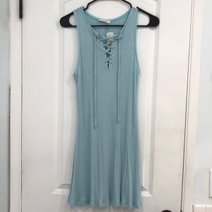 Blue Stretchy Skater Dress
